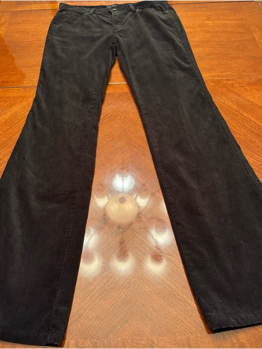 Polo Ralph Lauren Pants 100% Cotton Black Women's Corduroy Jeans Size - 8 - Picture 13 of 15